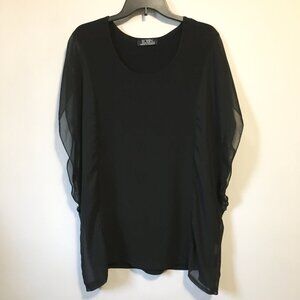 MADE IN CANADA Whimsigoth Flowy Cascading Black Wiccan Top Witchhunter Robin